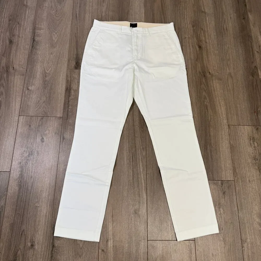 J.Crew 1040 Athletic Tapered-Fit Stretch Chino Pant Mens 32x32 White Hand Pocket